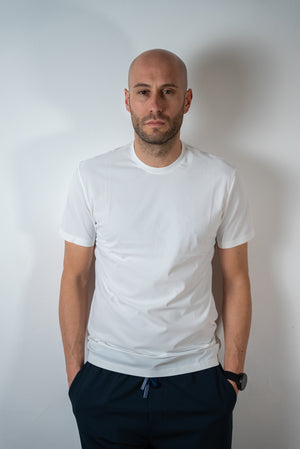 T-SHIRT TESSUTO TECNICO BIANCA