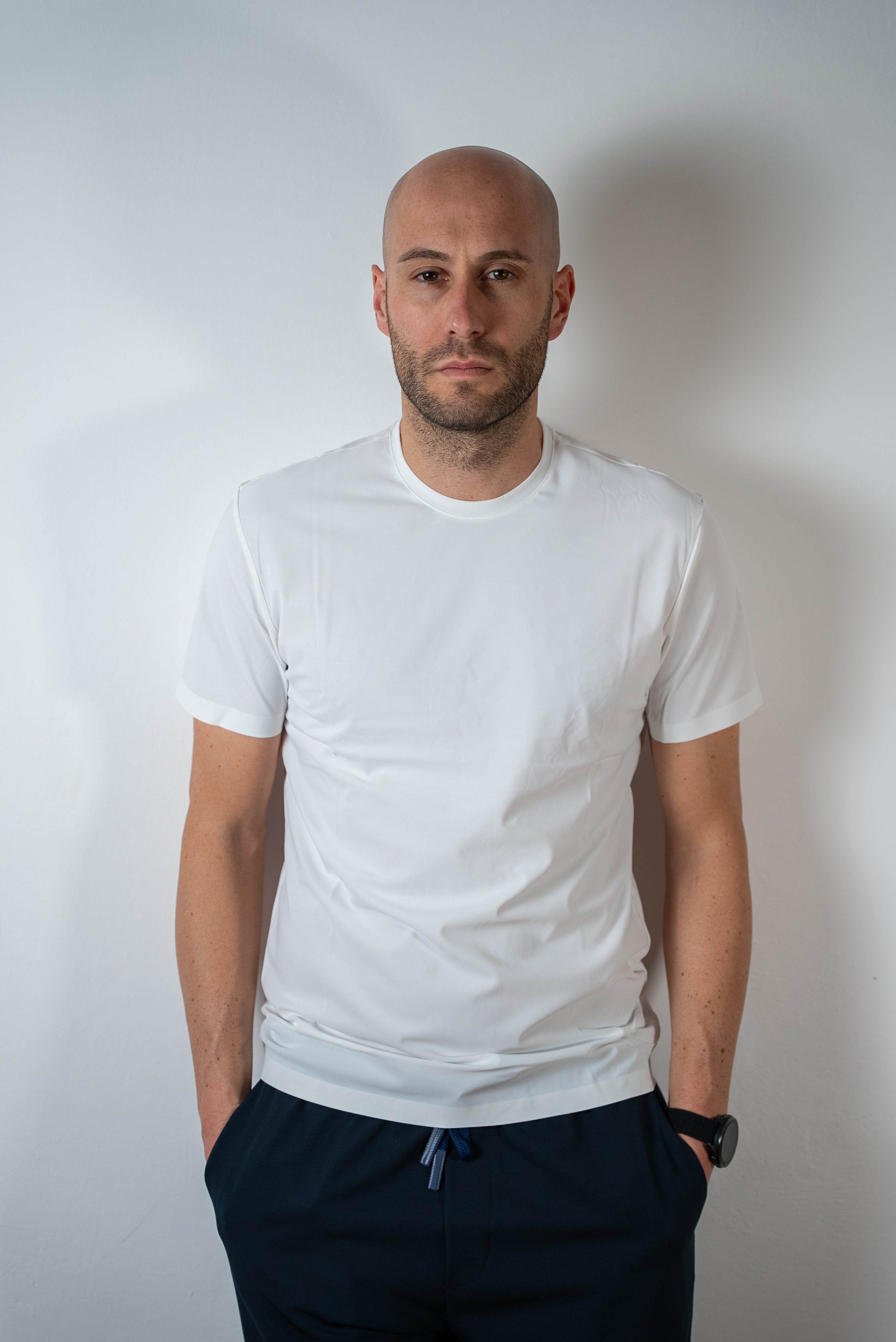 T-SHIRT TESSUTO TECNICO BIANCA