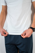 T-SHIRT TESSUTO TECNICO BIANCA