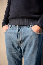 MAGLIONE FIAMMATO BLU