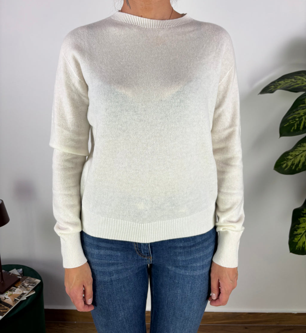 MAGLIONE PANNA 100% LANA