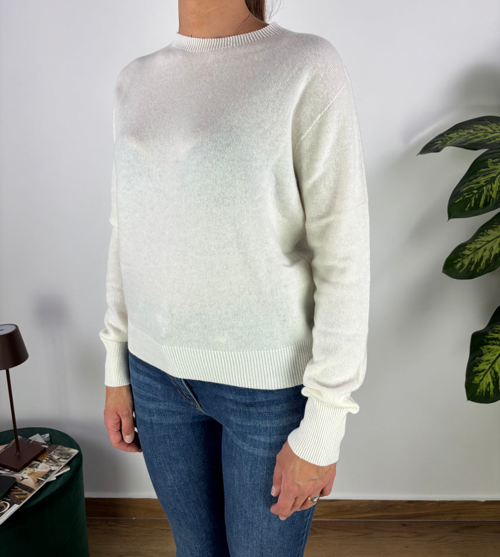 MAGLIONE PANNA 100% LANA
