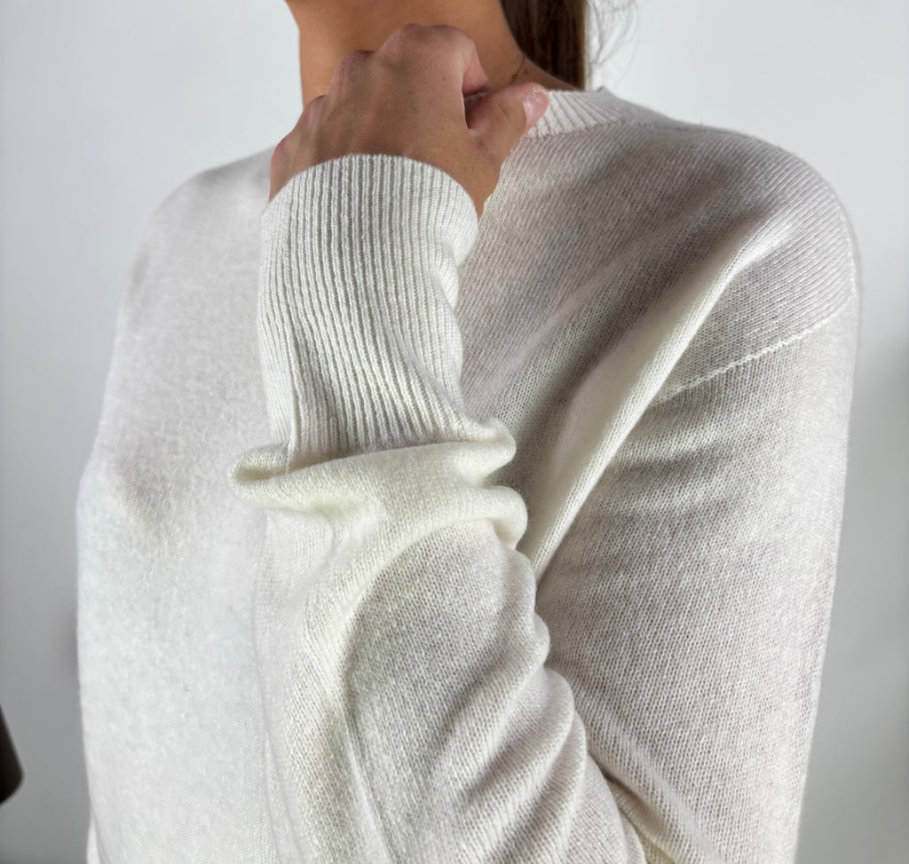 MAGLIONE PANNA 100% LANA