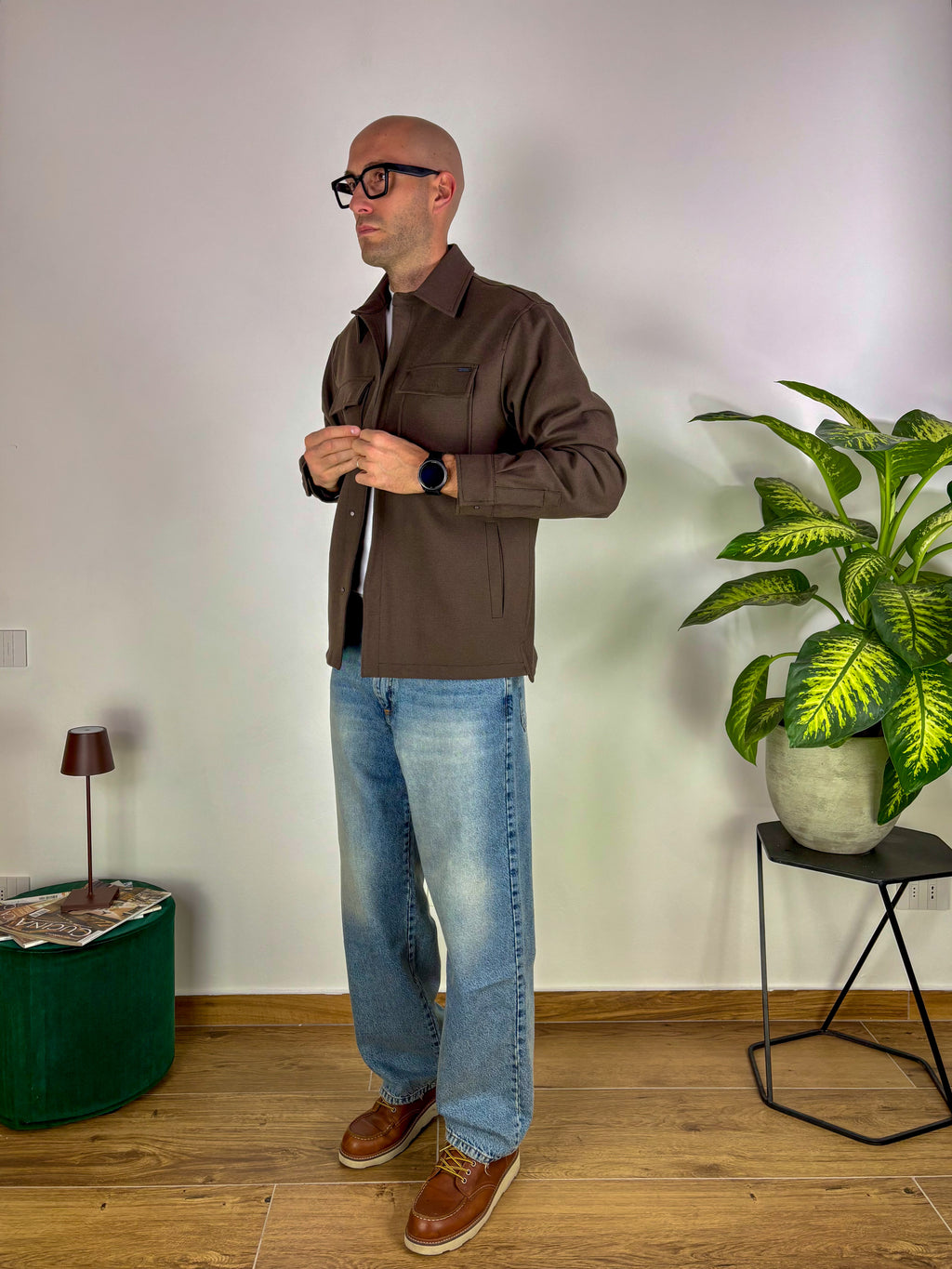 GIACCA CAMICIA MARRONE