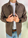 GIACCA CAMICIA MARRONE