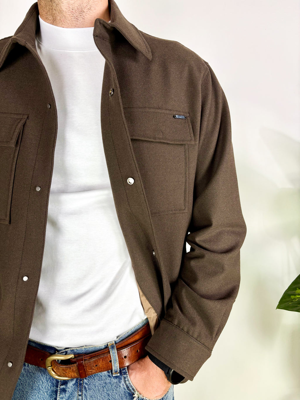 GIACCA CAMICIA MARRONE