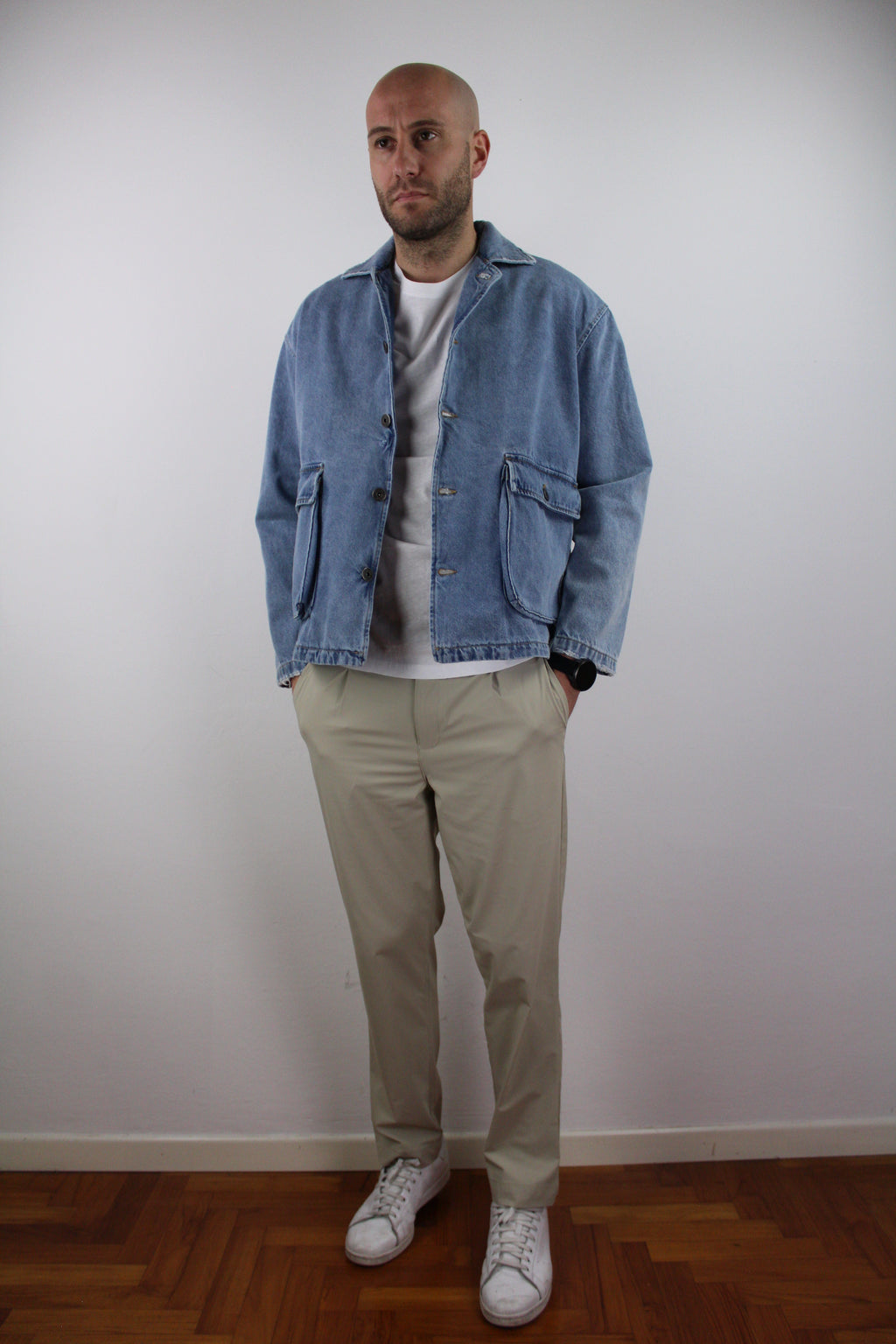 GIACCA CROPPED DI JEANS