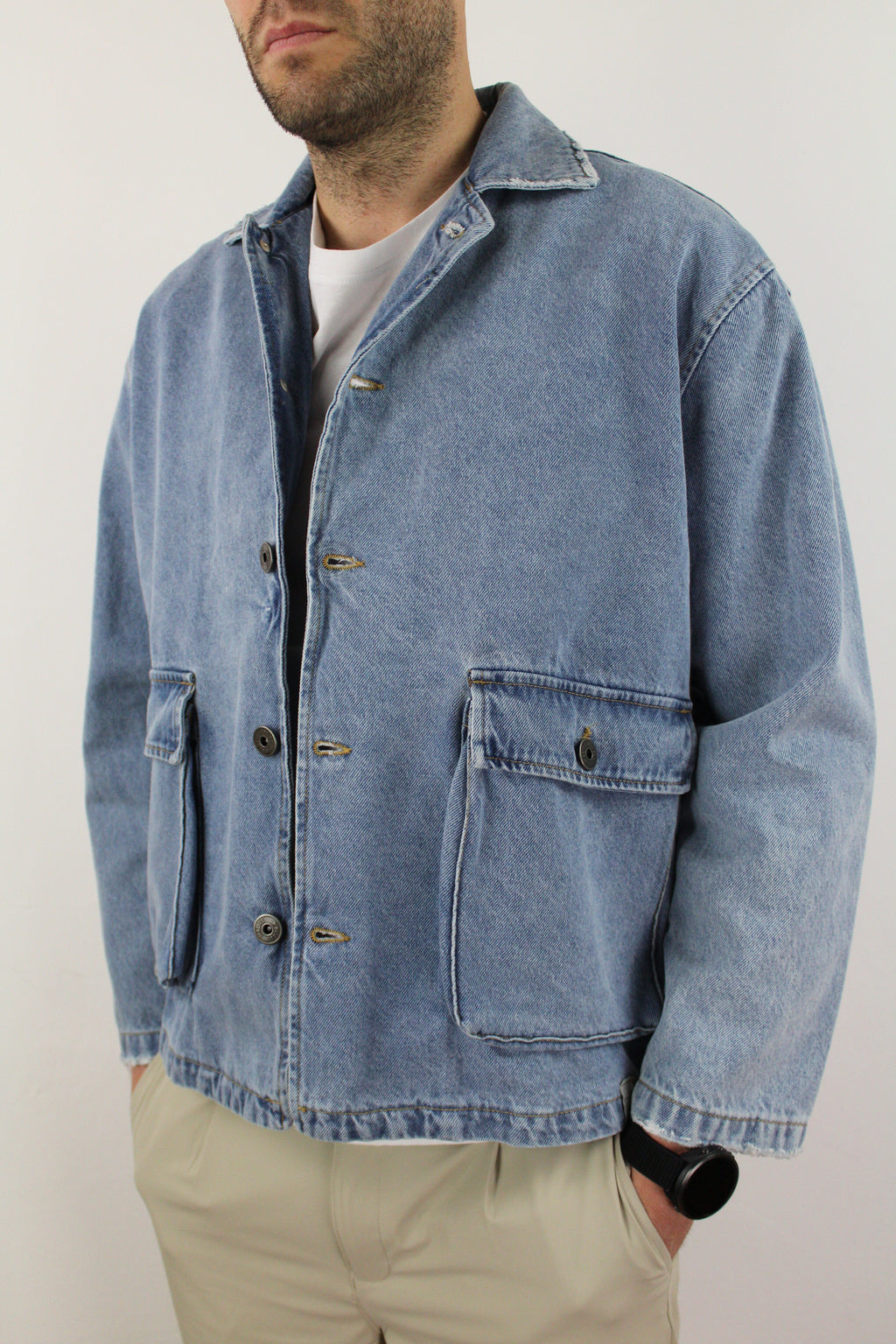 GIACCA CROPPED DI JEANS