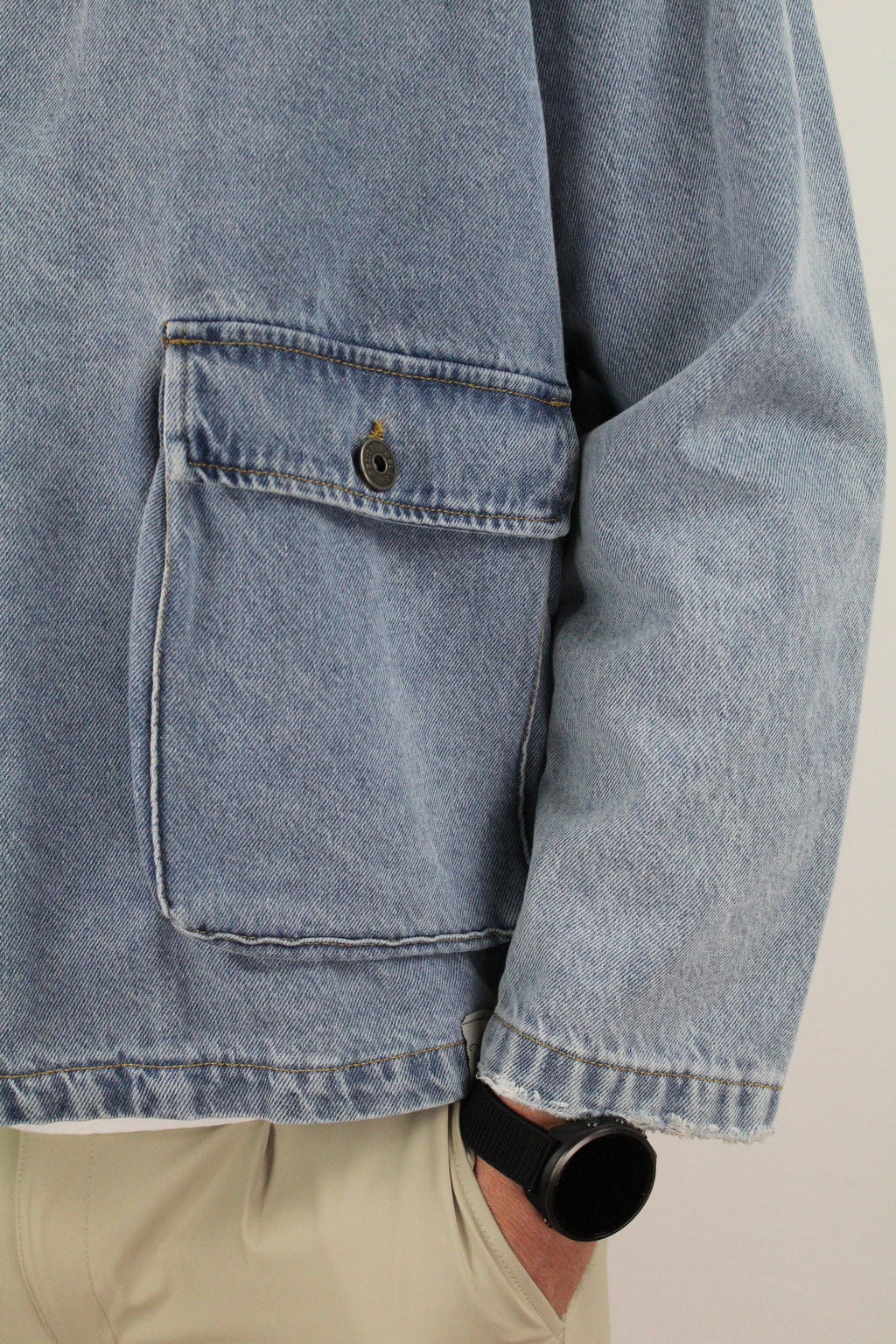 GIACCA CROPPED DI JEANS