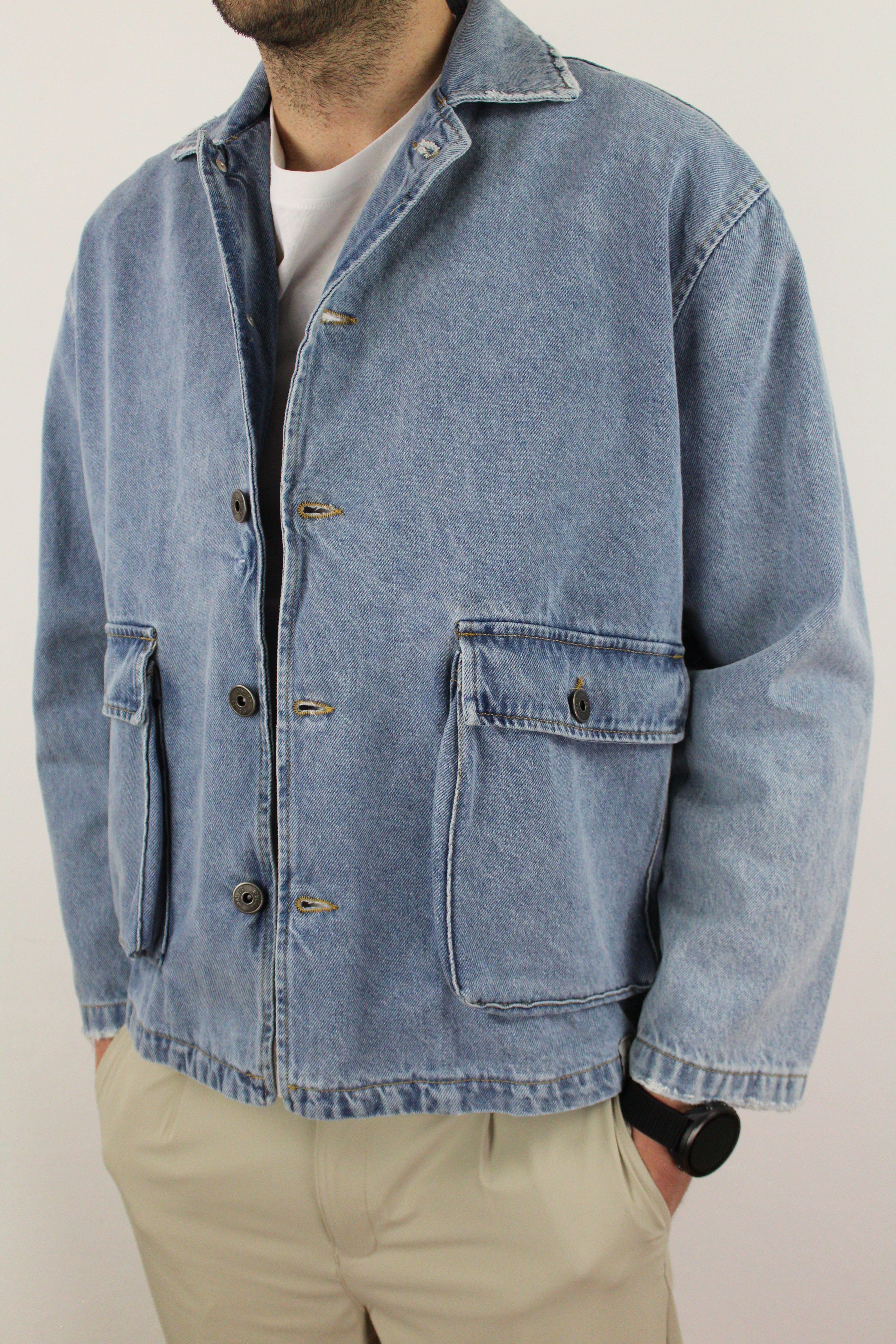 GIACCA CROPPED DI JEANS