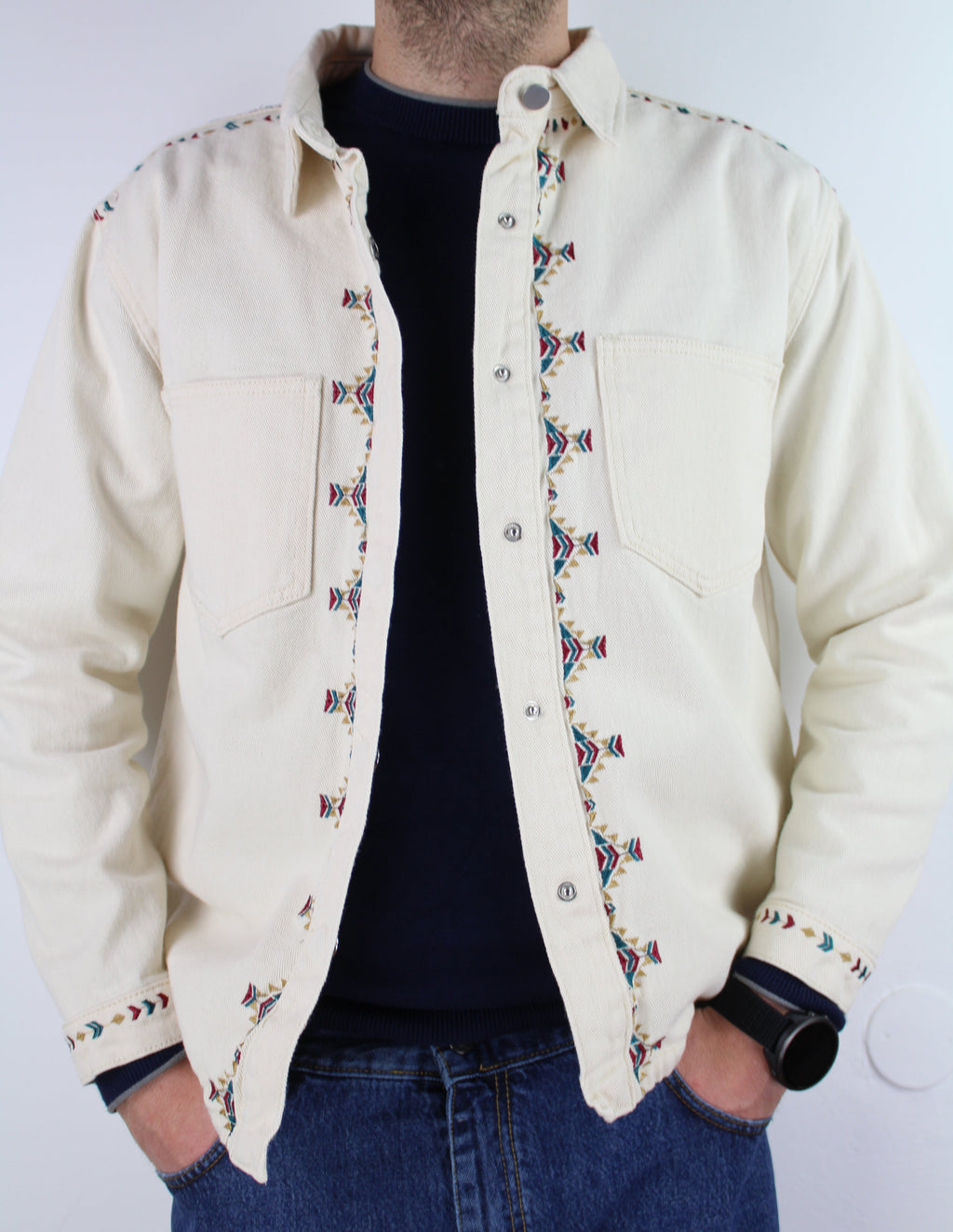 GIACCA CAMICIA CON RICAMI