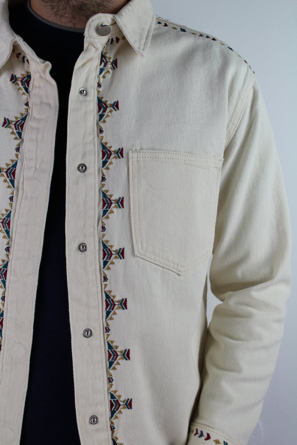 GIACCA CAMICIA CON RICAMI