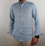 CAMICIA IN LINO AZZURRA