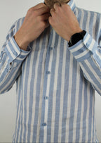 CAMICIA IN LINO A RIGHE