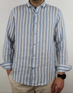 CAMICIA IN LINO A RIGHE