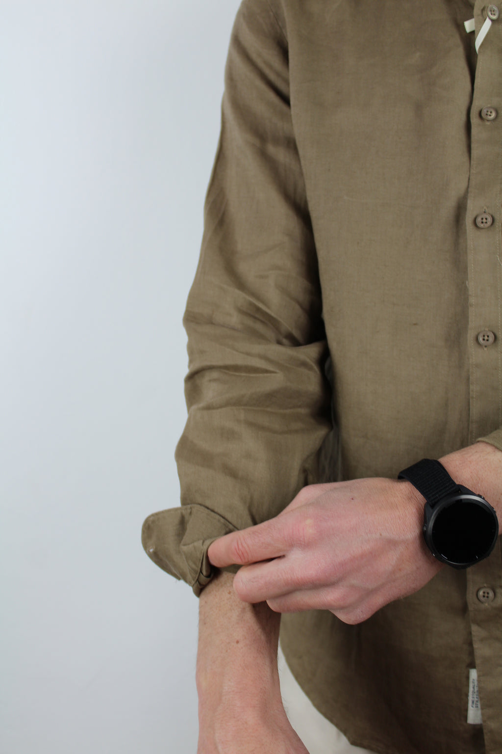 CAMICIA IN LINO TABACCO