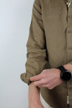 CAMICIA IN LINO TABACCO