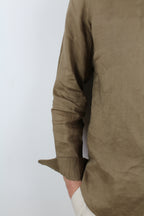 CAMICIA IN LINO TABACCO