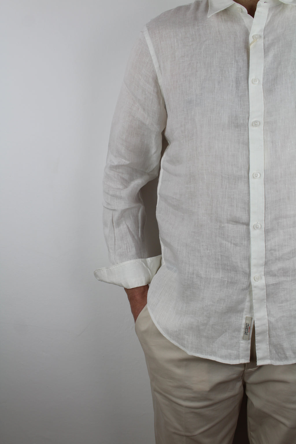 CAMICIA IN LINO BIANCA