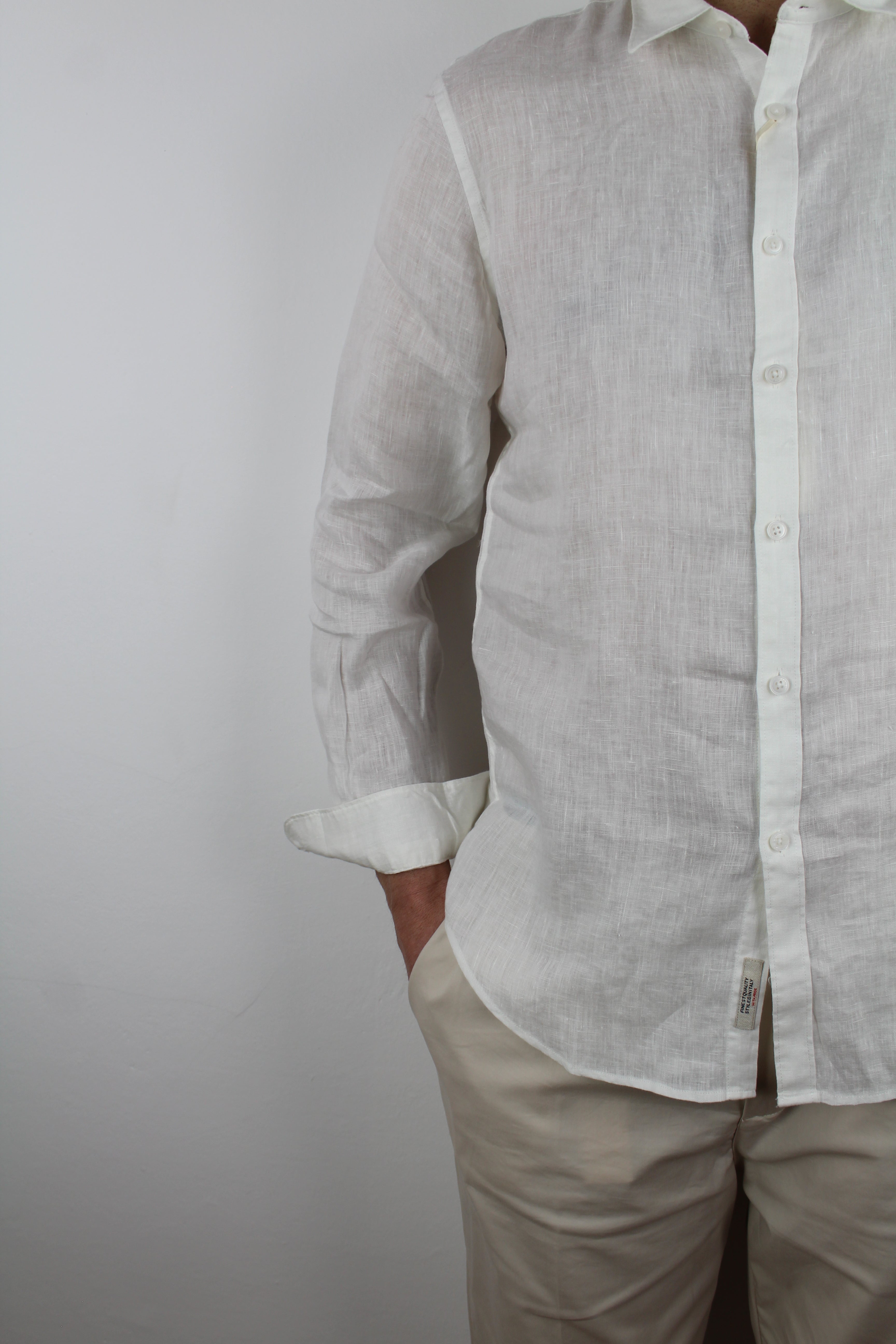 CAMICIA IN LINO BIANCA