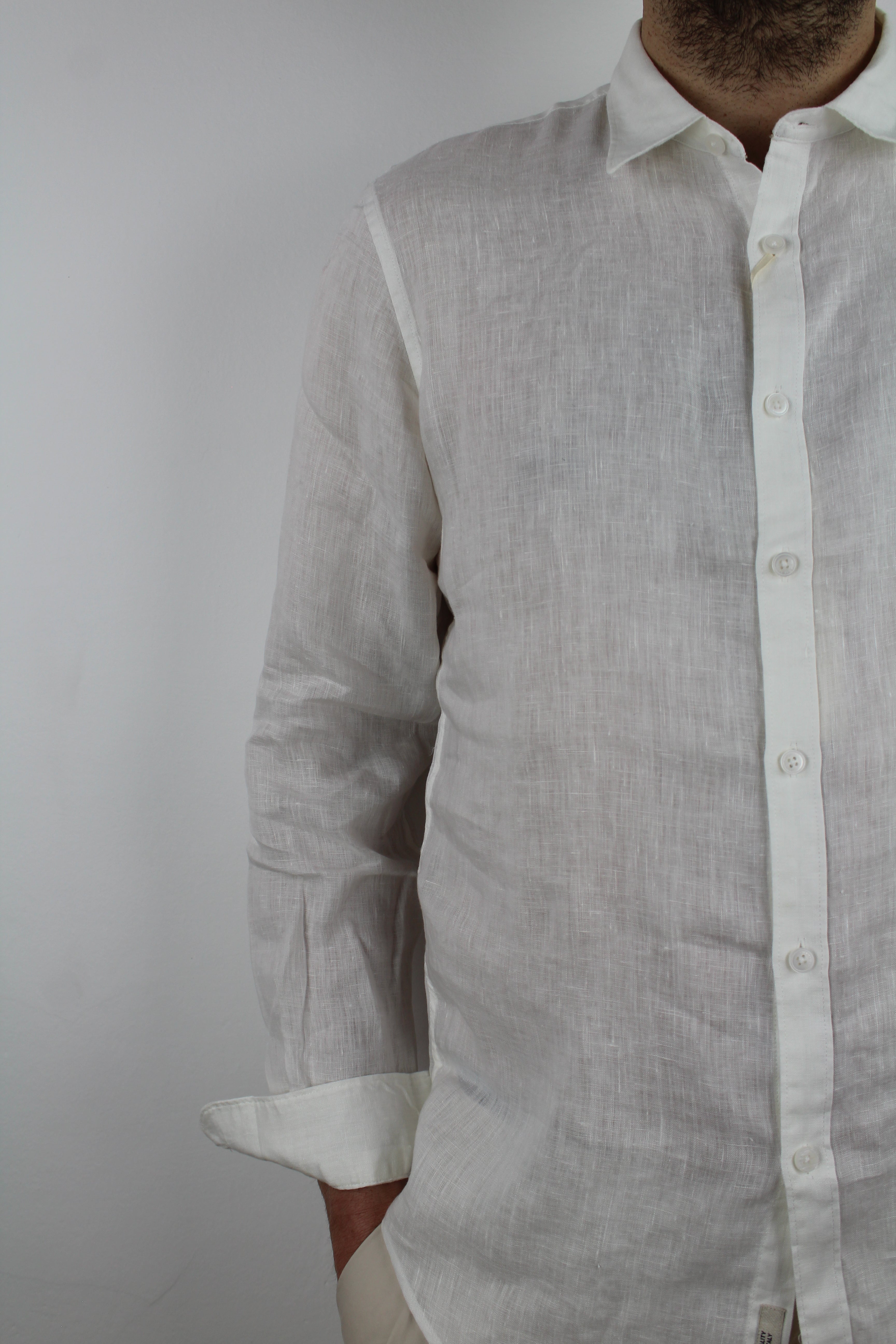 CAMICIA IN LINO BIANCA