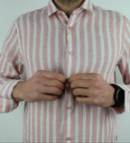 CAMICIA IN LINO A RIGHE