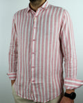 CAMICIA IN LINO A RIGHE