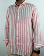 CAMICIA IN LINO A RIGHE