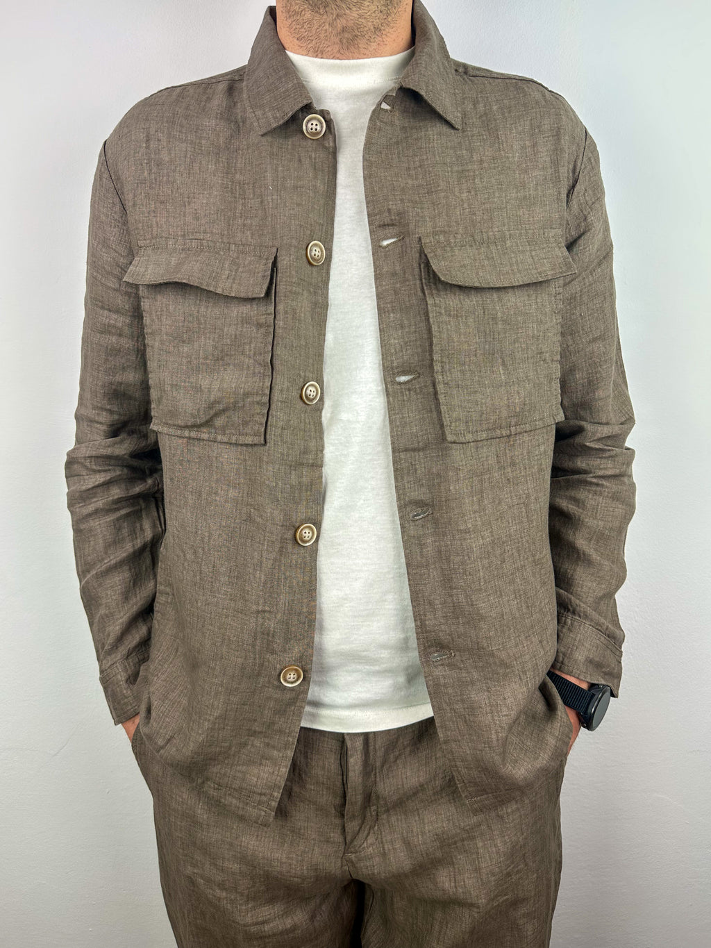 OVER-SHIRT IN LINO 10 BD