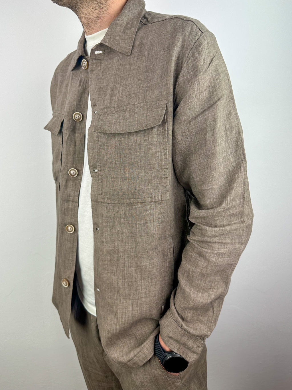 OVER-SHIRT IN LINO 10 BD