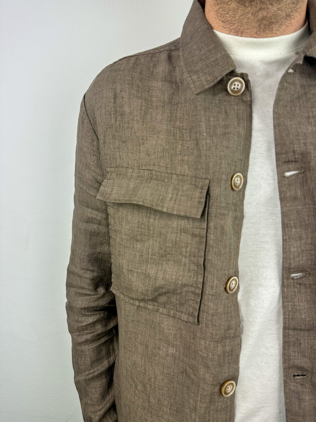 OVER-SHIRT IN LINO 10 BD