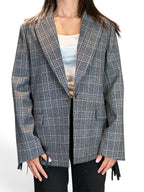 GIACCA BLAZER CON FRANGE