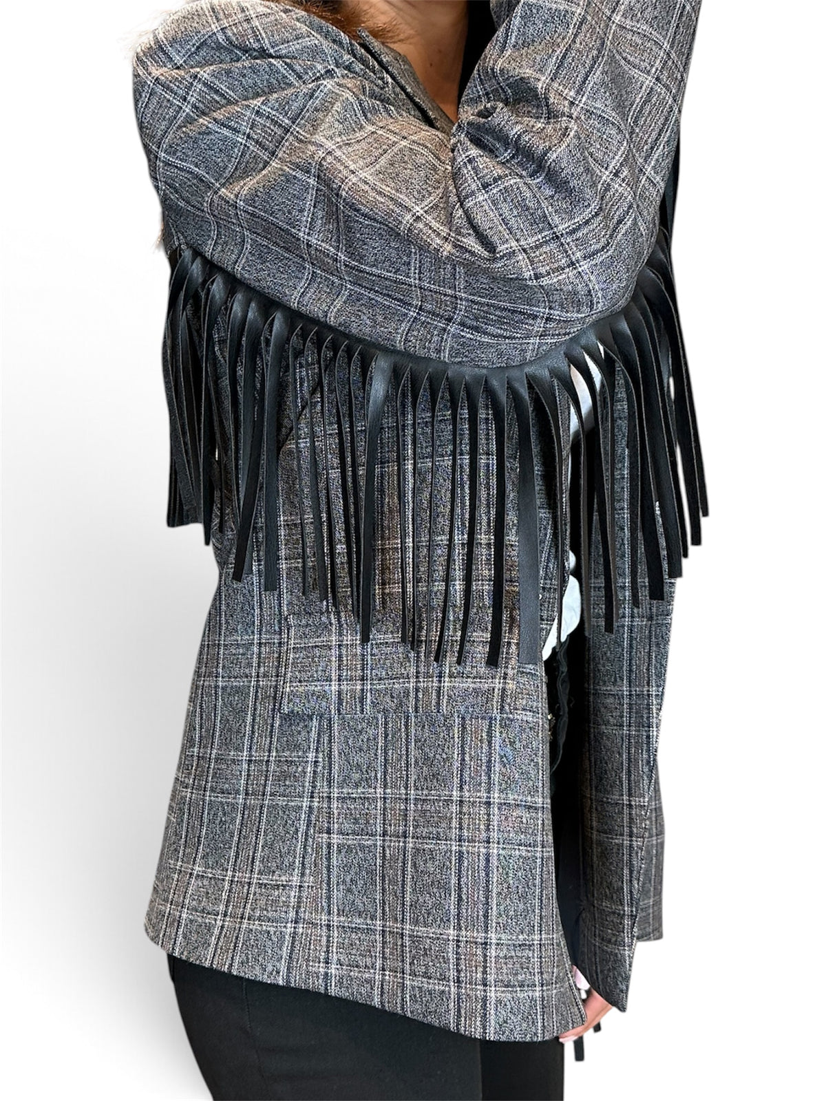 GIACCA BLAZER CON FRANGE