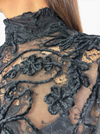 MAGLIA IN PIZZO CON FIOCCO