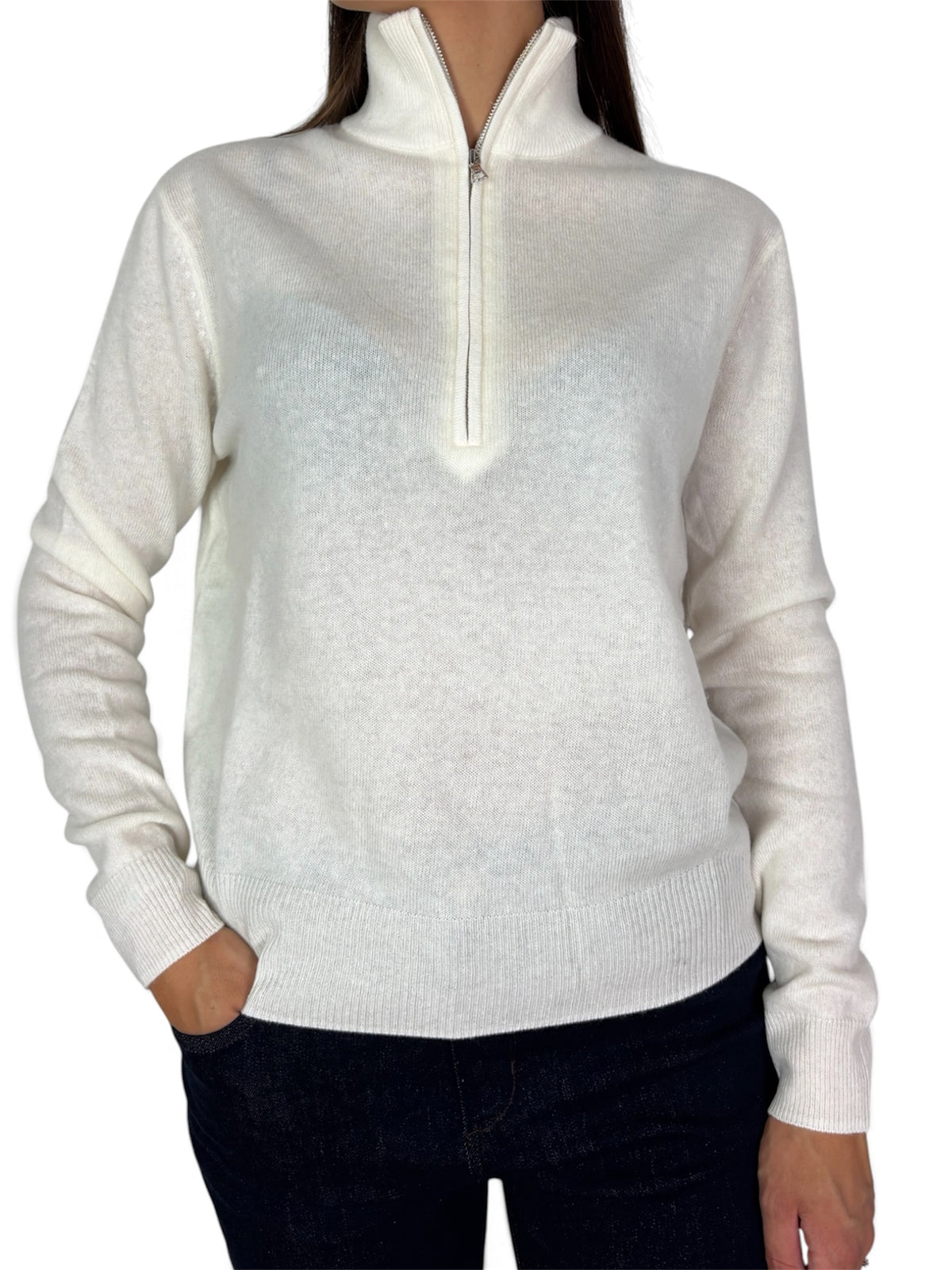 MAGLIONE 100% LANA CON ZIP
