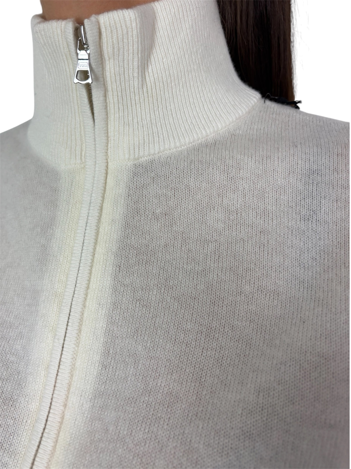 MAGLIONE 100% LANA CON ZIP